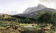 Worthington Whittredge View Near Brunnen on Lake Lucerne oil painting on canvas